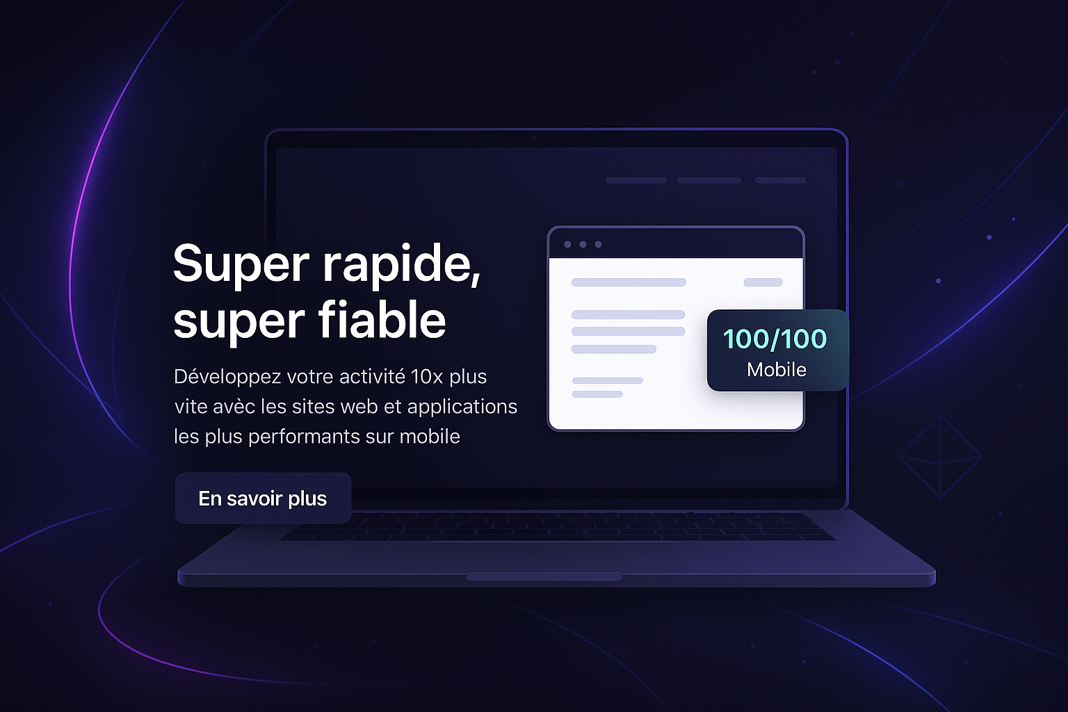 Site web ultra-rapide Pixel Paris - Performance 100/100